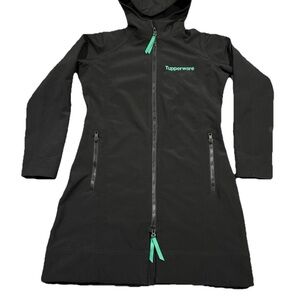 Tupperware Embroidered Logo Women’s Windbreaker Black Small Jacket